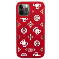 Guess GUHCP12LLSPEWRE iPhone 12 Pro Max 6.7" sarkans/sarkans cietais apvalks Peonijas kolekcija