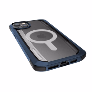 Raptic X-Doria Secure viedtālruņa apvalks iPhone 14 ar Magnētisko bruņotu zilu pārklājumu