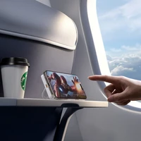 Dudao K28 10000mAh PD 22.5W Magnētiskā portatīvais lādētājs ar metāla apvalku un gredzena statīvu - sudraba