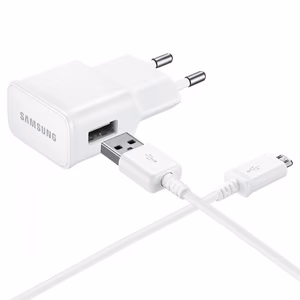 Samsung EP-TA50EWE 8W USB-A Wall Charger with MicroUSB Cable ECB-DU4AWE (Bulk - Replacement Packaging) - White