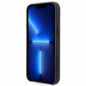 Karl Lagerfeld ādas perforēts logotipa apvalks viedtālrunim iPhone 14 Plus - melns