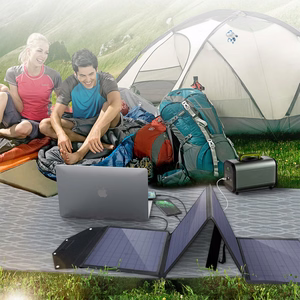Choetech SC009-V2 saules salokāms lādētājs 100W USB-C / 2x USB-A PD QC - melns