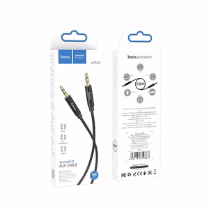 AUX kabelis Jack 3,5 mm uz Jack 3,5 mm Hoco 1 m UPA19 melns