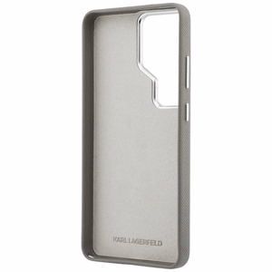 Karl Lagerfeld maciņš Saffiano Double Heads Metal Samsung Galaxy S26 Ultra sudraba