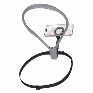 Neck magnetic phone holder Hoco K31 melns pelēks