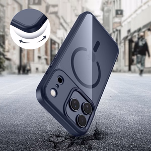 Tech-Protect MagMat MagSafe Чехол для iPhone 17 Pro Max - прозрачный тёмно-синий