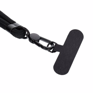 SWING (8mm) Tālruņa siksniņa, Tālruņa kulons ar regulējamu garumu / auklas garums 165cm (maks. 82.5cm cilpā) / uz pleca vai kakla - melns