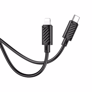 Kabelis USB C uz Lightning Hoco PD 2,4A 20W 1 m X83 melns