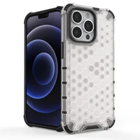Honeycomb Case bruņu vāks ar TPU buferi iPhone 13 Pro caurspīdīgs