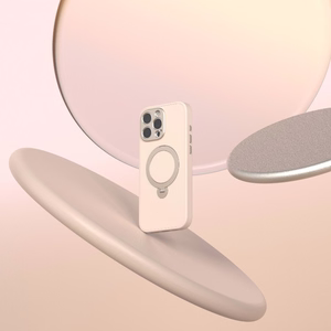 Moshi Kameleon MagSafe vāciņš ierīcei iPhone 16 Pro Max, ar statīva funkciju, “Shell Pink” krāsā