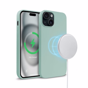 Crong Color Cover Magnetic MagSafe vāciņš ierīcei iPhone 15, piparmētru zaļš