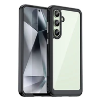 Kosmosa viedtālruņa apvalks ar gēla rāmi Samsung Galaxy S24 FE - melns