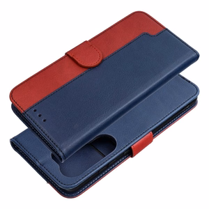 Atlokāmais maciņš Xiaomi Redmi A7 PRO Split Book, tumši zils un sarkans