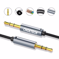 Choetech AUX002 kabelis mini džeks 3,5 mm (spraudnis) / mini džeks 3,5 mm (spraudnis) 1,2 m - melns