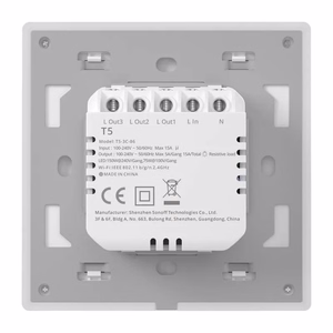 Viedais WiFi skarienjutigs sienas sledzis Sonoff TX T5 4C (4 kanalu)