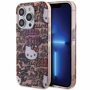 Hello Kitty IML Tags Graffiti case for iPhone 15 Pro Max - pink