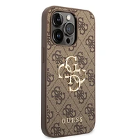 Guess GUHCP15L4GMGBR iPhone 15 Pro 6.1" brūns/brūns cietais apvalks 4G Big Metal Logo