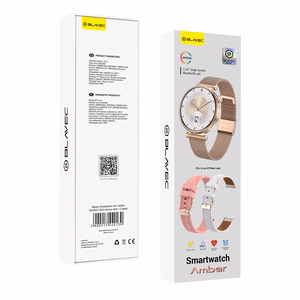 Viedpulkstenis Blavec W-17 Amber HD AMOLED Voice Call (SWW17-RG) rozā zelta laikrodis + 2 siksnas
