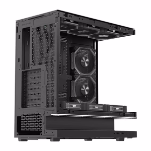 DarkFlash F1 ATX datora korpuss ar 6 ventilatoriem, melns