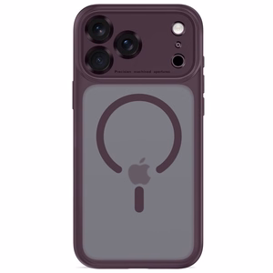 Tech-Protect MagPeak MagSafe CC maciņš, paredzēts iPhone 18 Pro Max / 17 Pro Max, matēts tumšā ķiršu krāsā