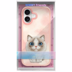 Nimmy Big Eyed Pet 2.0 Kaķa viedtālruņa apvalks iPhone 17 - rozā