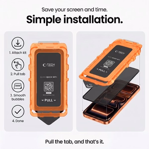 Tech-Protect Quick Set Spy+ 2 privātuma aizsargstiklu komplekts modelim iPhone 18 Pro Max