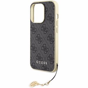Guess GUHCP15LGF4GGR iPhone 15 Pro 6.1" pelēks/pelēks cietais apvalks 4G Piekariņu Kolekcija