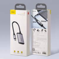 Baseus adapteris HUB - Type C uz VGA + Type C PD - (CAHUB-O0G) tumši pelēks