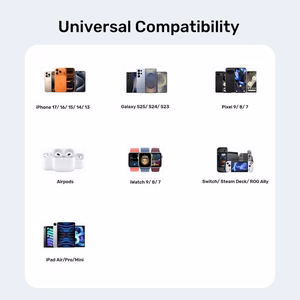 Unitek GaN tīkla lādētājs USB-A un USB-C 20W melns