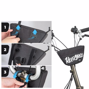 Rockbros G011 Flash Journey trapecveida velosipēda stūres soma 0.7 l - melna
