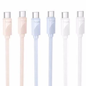 Kabelis USB-C uz USB-C Hoco 3A 60W 1 m X114 rozā
