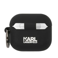Karl Lagerfeld Silikona Karl Head 3D vāciņš AirPods 3 - melns