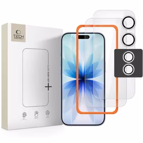 Tech-Protect Easy Set+ 3gab grūdināta stikla aizsargs iPhone 17 - caurspīdīgs