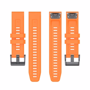 Silikona siksniņa GARMIN FENIX 3 / 3HR / 5X / 6X / 6X Pro / 7X / 7X Pro oranža (8)