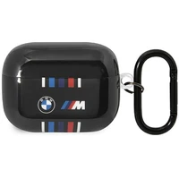 BMW BMAP22SWTK AirPods Pro apvalks melna/melna Daudzkrāsainas Līnijas