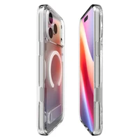 Spigen Ultra Hybrid "S" Magnētiskais viedtālruņa apvalks iPhone 17 Pro - Caurspīdīgs un balts
