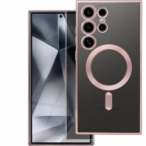 Electro Mag Cover case for Samsung S24 Ultra compatible with MagSafe rose gold