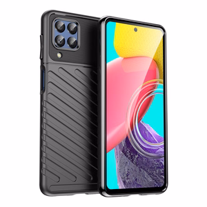 Thunder viedtālruņa apvalks elastīgs bruņu pārsegs Samsung Galaxy M53 5G melns