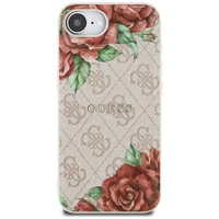 Guess 4G Flowers Print magnētiskais viedtālruņa apvalks iPhone 16e - rozā