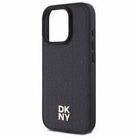 DKNY atkārtota raksta logotipa magnētiskais viedtālruņa apvalks iPhone 16 Pro - melns
