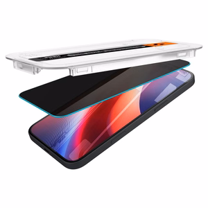 Spigen Glas.tR EzFit Privacy rūdītais stikls iPhone 15/16 ar adapteri (2 gab.)