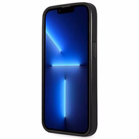 Guess GUHCP14XPSATLG iPhone 14 Pro Max 6.7" sudraba cietais viedtālruņa apvalks Saffiano Triangle Logo