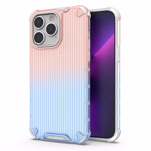 Ombre Protect viedtālruņa apvalks iPhone 14 Pro bruņots pārsegs rozā un zils