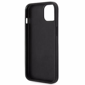 Karl Lagerfeld Saffiano Choupette Head Patch viedtālruņa apvalks iPhone 14 Plus - sudraba
