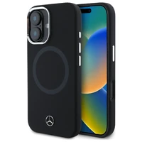 Mercedes MEHMP16S23SUTTK iPhone 16 6.1" melns/melns cietais apvalks Silikona Tonālais Logotips MagSafe