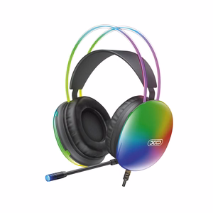 XO vadu austiņas GE11 jack 3,5mm - USB-A melnas RGB mikrofons