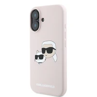 Karl Lagerfeld silikona viedtālruņa apvalks Nauble Heads Print Magnētiskais iPhone 16 Plus - rozā