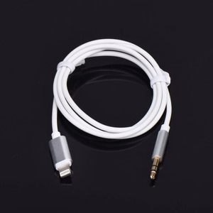 Kabelis AUX Lightning (male) uz Jack 3,5 mm (male) balts