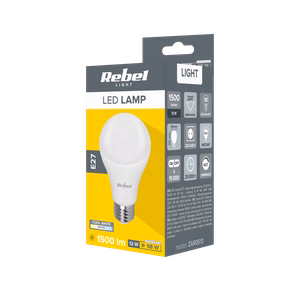 Rebel A60 LED spuldze, 12 W, E27, 6500 K, 230 V