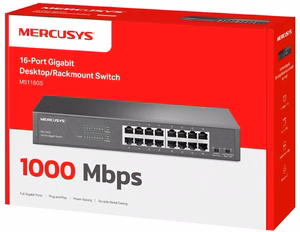 Mercusys MS116GS tīkla komutators melns